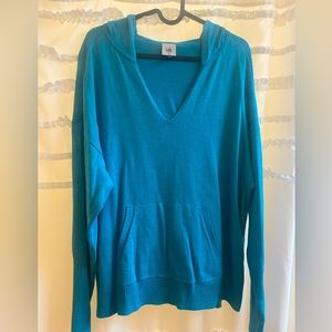 CAbi Hop to Hoodie Blue Hood pullover Sweater XL Item #5835